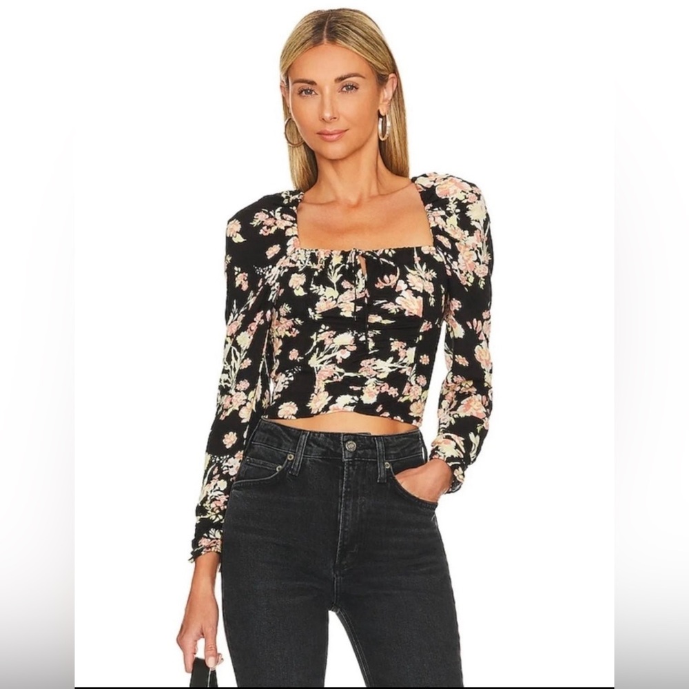 NWT Free People HILARY PRINTED TOP